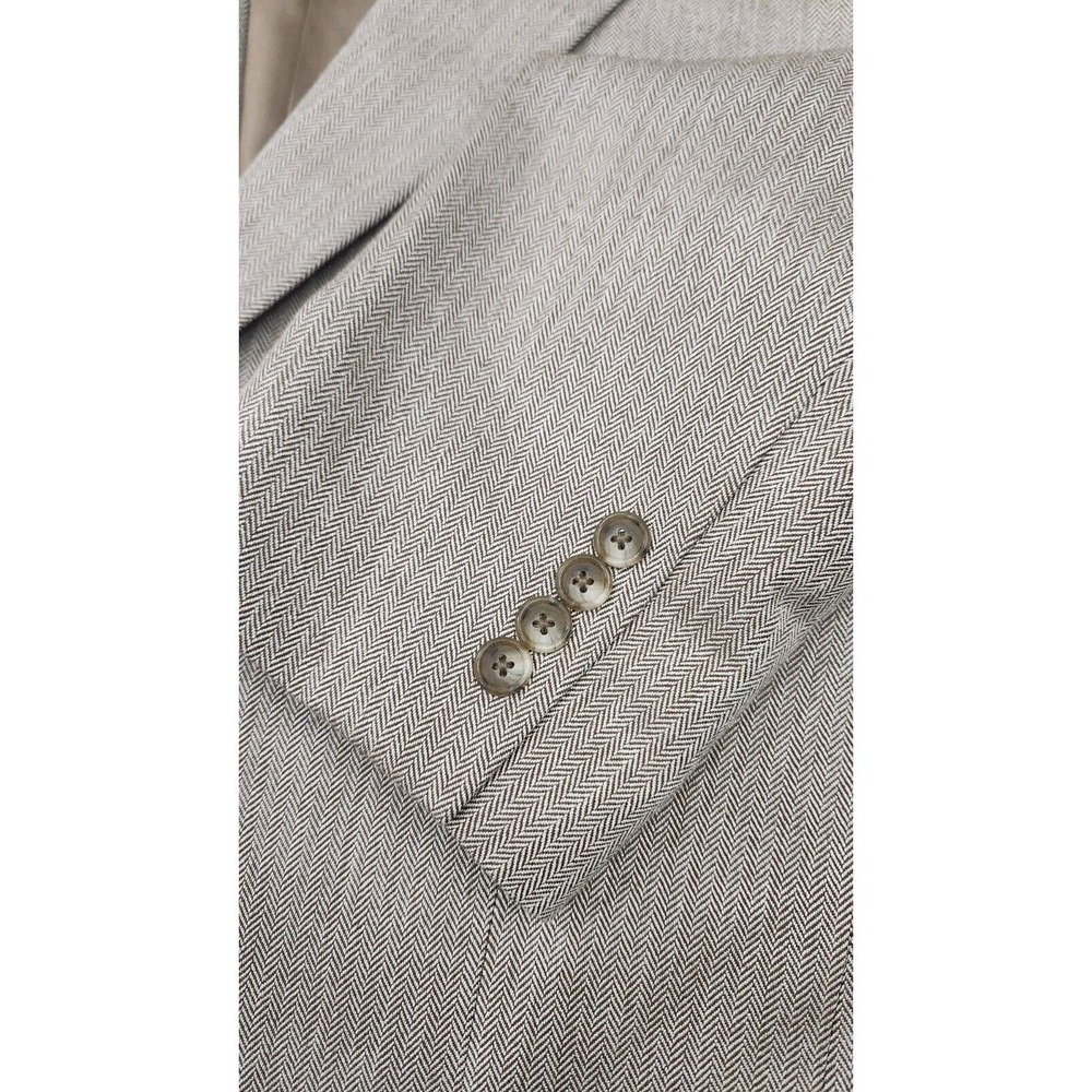 JOS A BANK SIGNATURE SILK/CAMEL HAIR HERRINGBONE SPORT COAT BLAZER MEN 44R - Picture 7 of 10